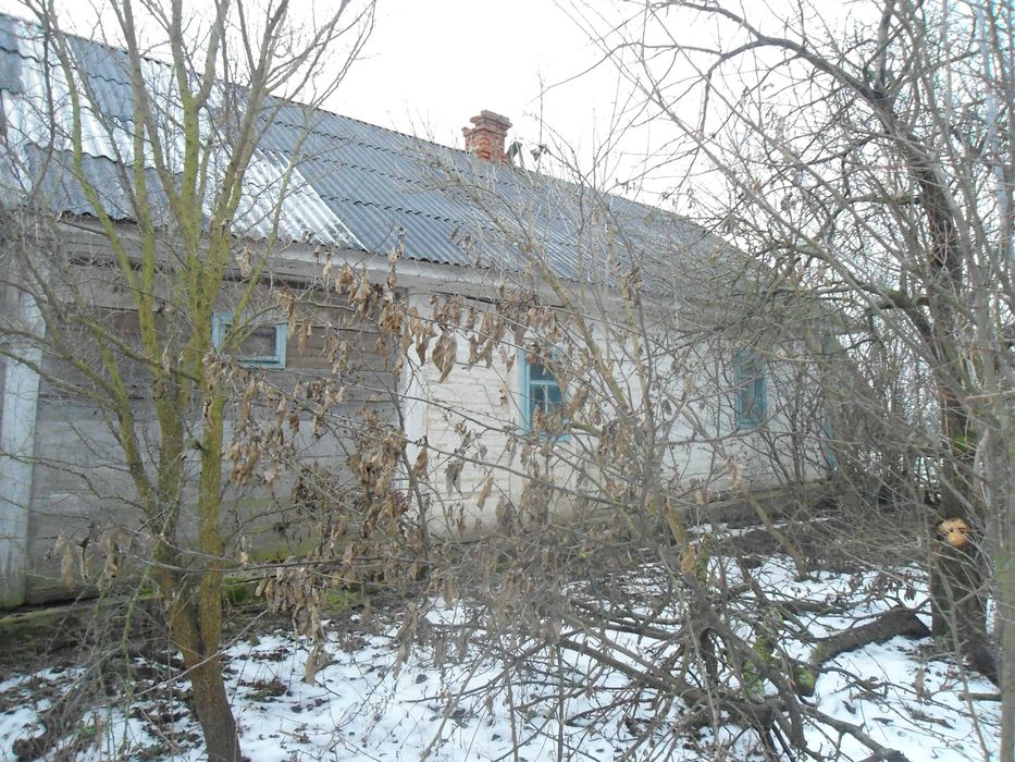 дерев`яний будинок на розбір біля дороги