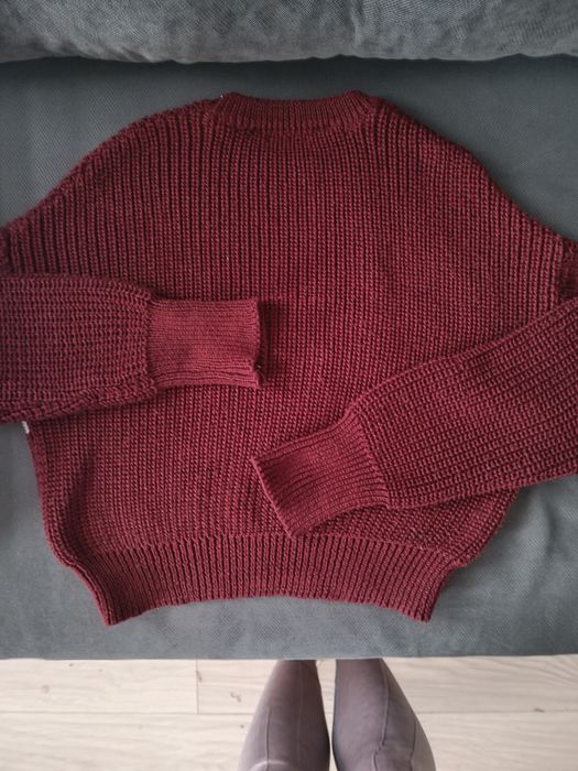 Bordowy sweter Pull&Bear