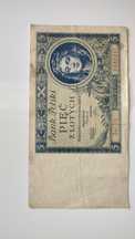 Oryginalny banknot międzywojenny 5 zł 1930 r. Pięć złotych. Seria DU