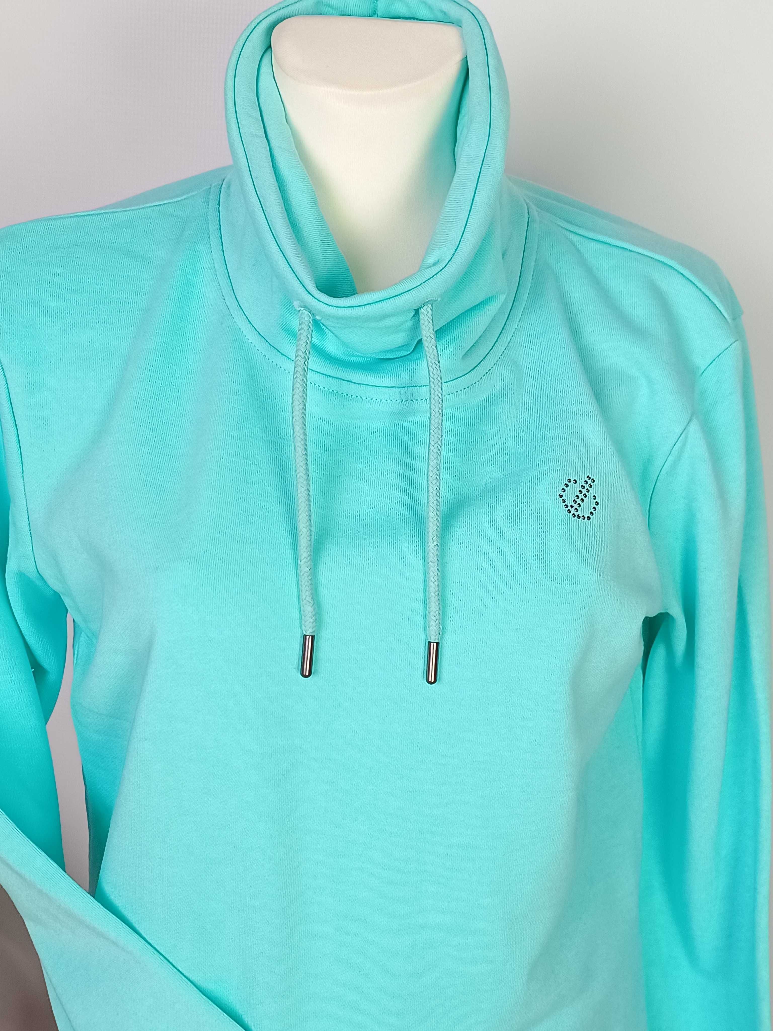 Nowa niebieska bluza golf wysoki kołnierz bawełniana damska Dare2b 36