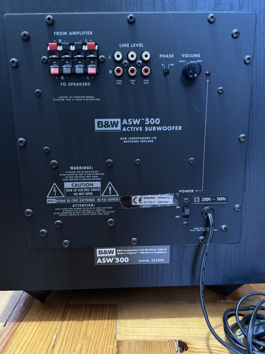 B&W ASW500 Active Subwoofer