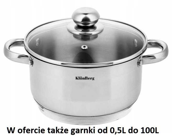 Duży Garnek 8L z Miarką, na Indukcję,Gaz.. Indukcyjny,Grube dno i inne