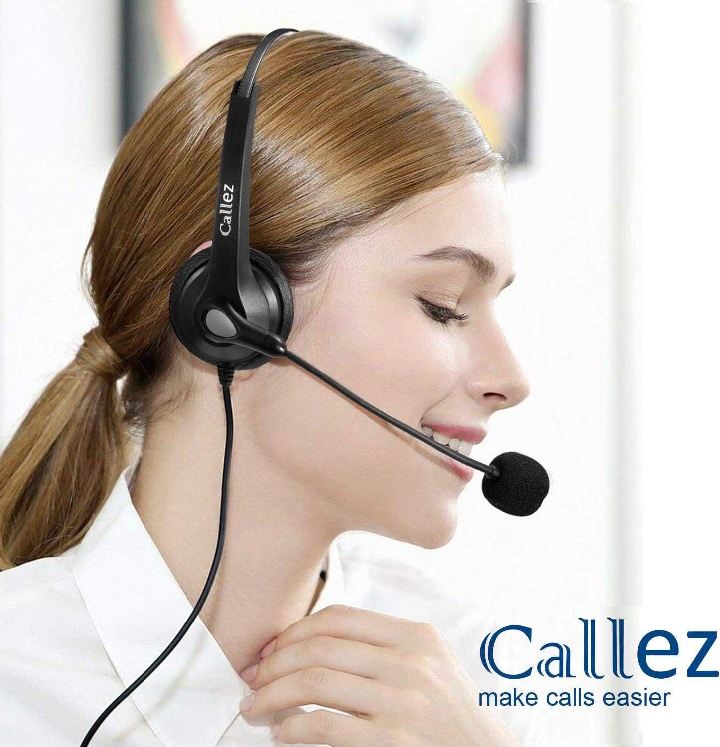 Callez C502 Słuchawki przewodowe z mikrofonem Call Center ZESTAW USB