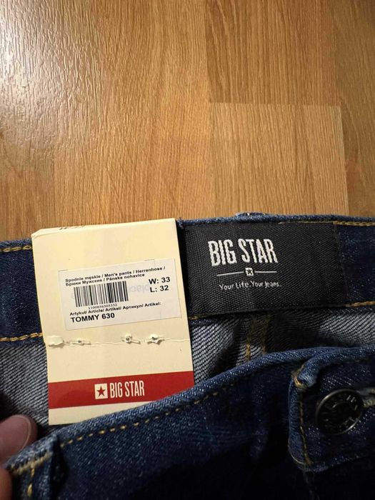 Big STAR jeansy męskie proste tommy 630 33/32
