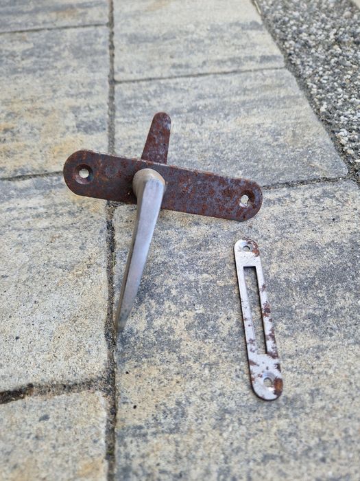 Klamka, okucia, aluminiowe prl, retro