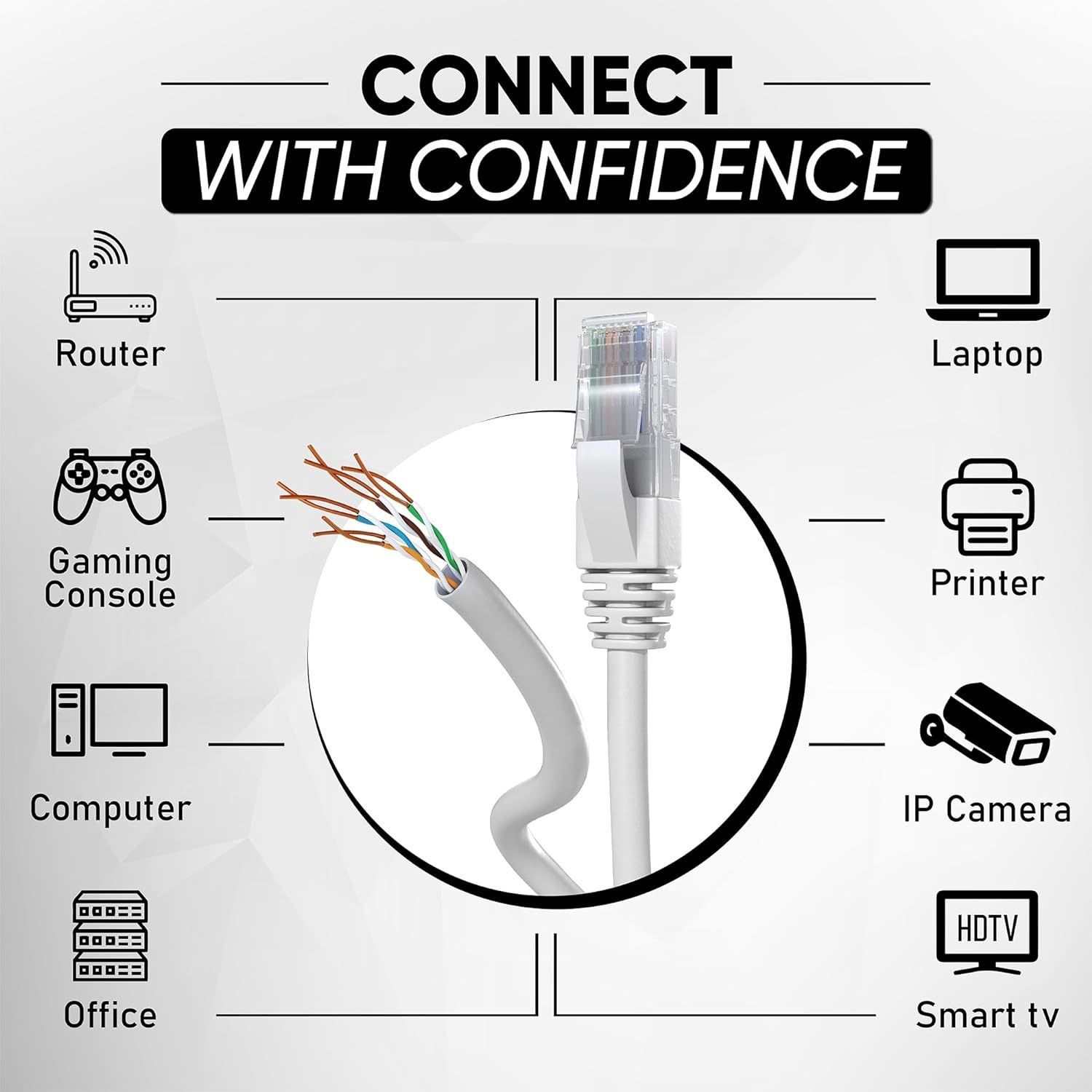 Mr Tronic Kabel sieciowy Ethernet 5E LAN 305m