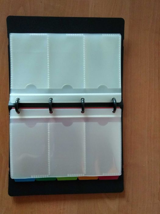 Альбом (визитница) с впаянными файлами Deli, 120 визиток, синяя