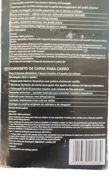 Capas de Proteção para Assentos / Estofos / Carros