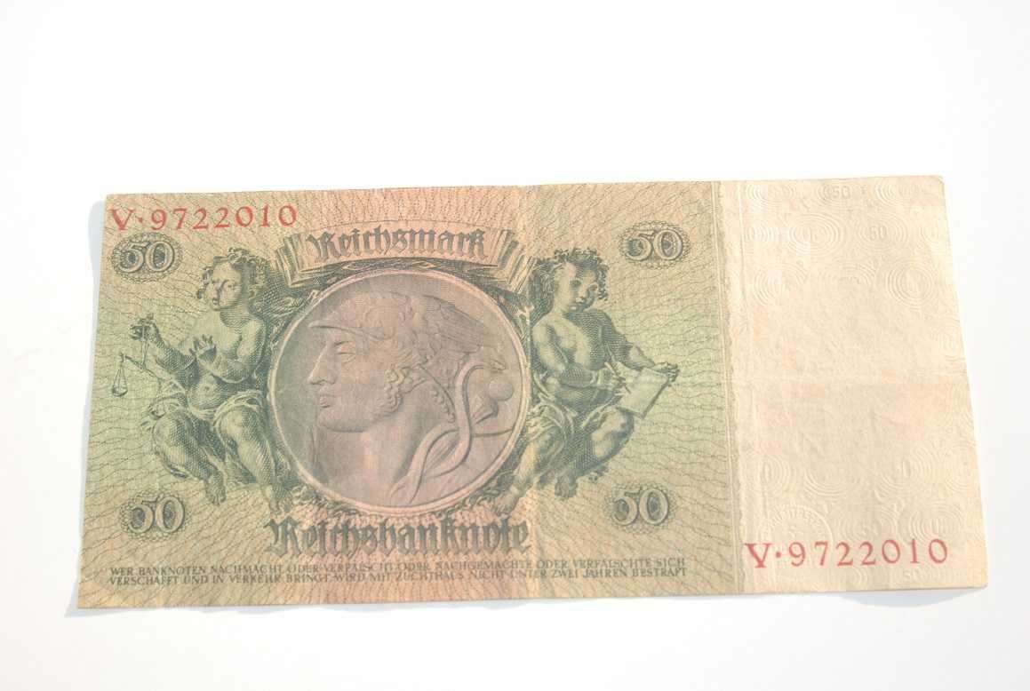 Stary banknot 50 marek 50 reichsmark 1933 antyk