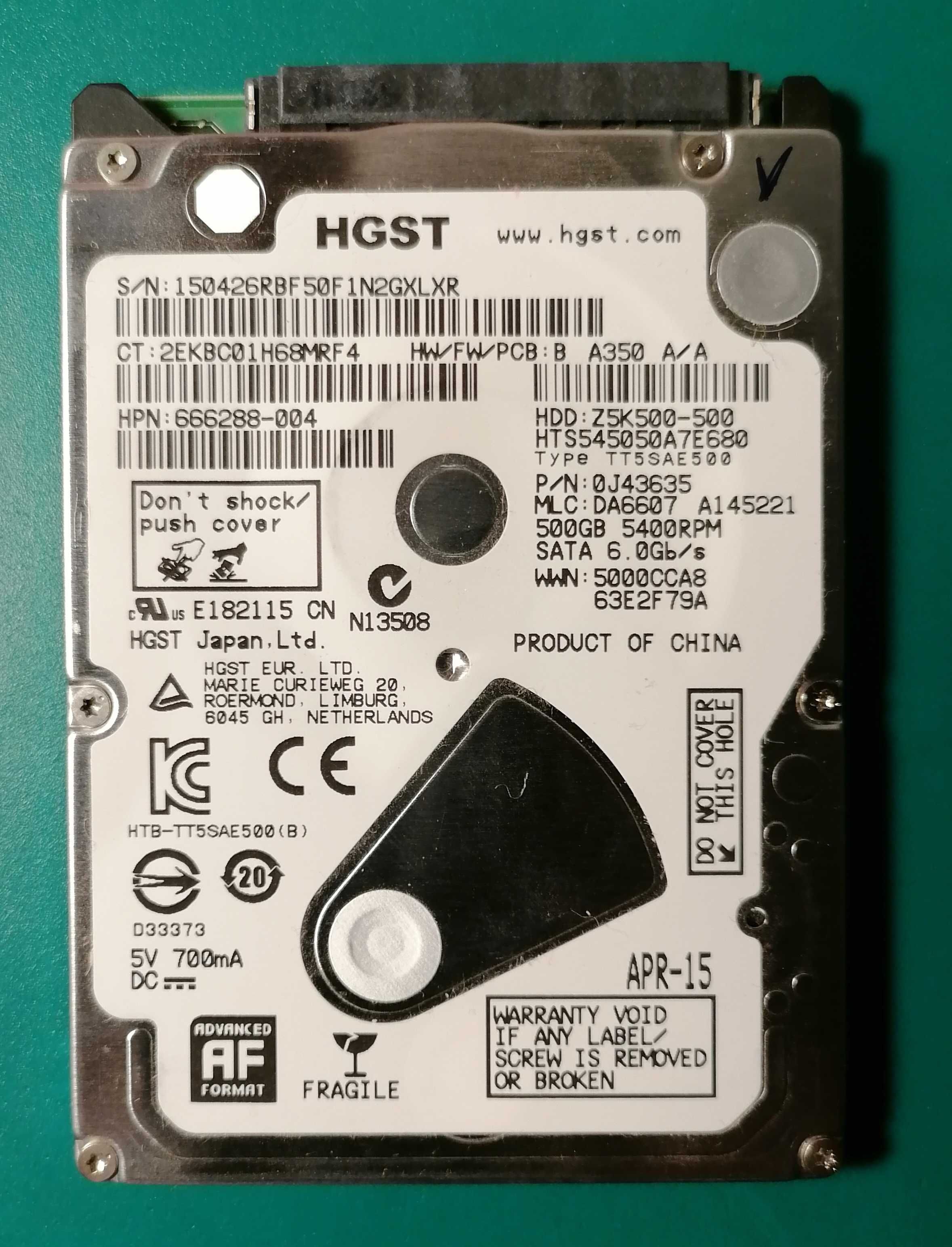 HD 500GB - 2.5 - SATA - Porto