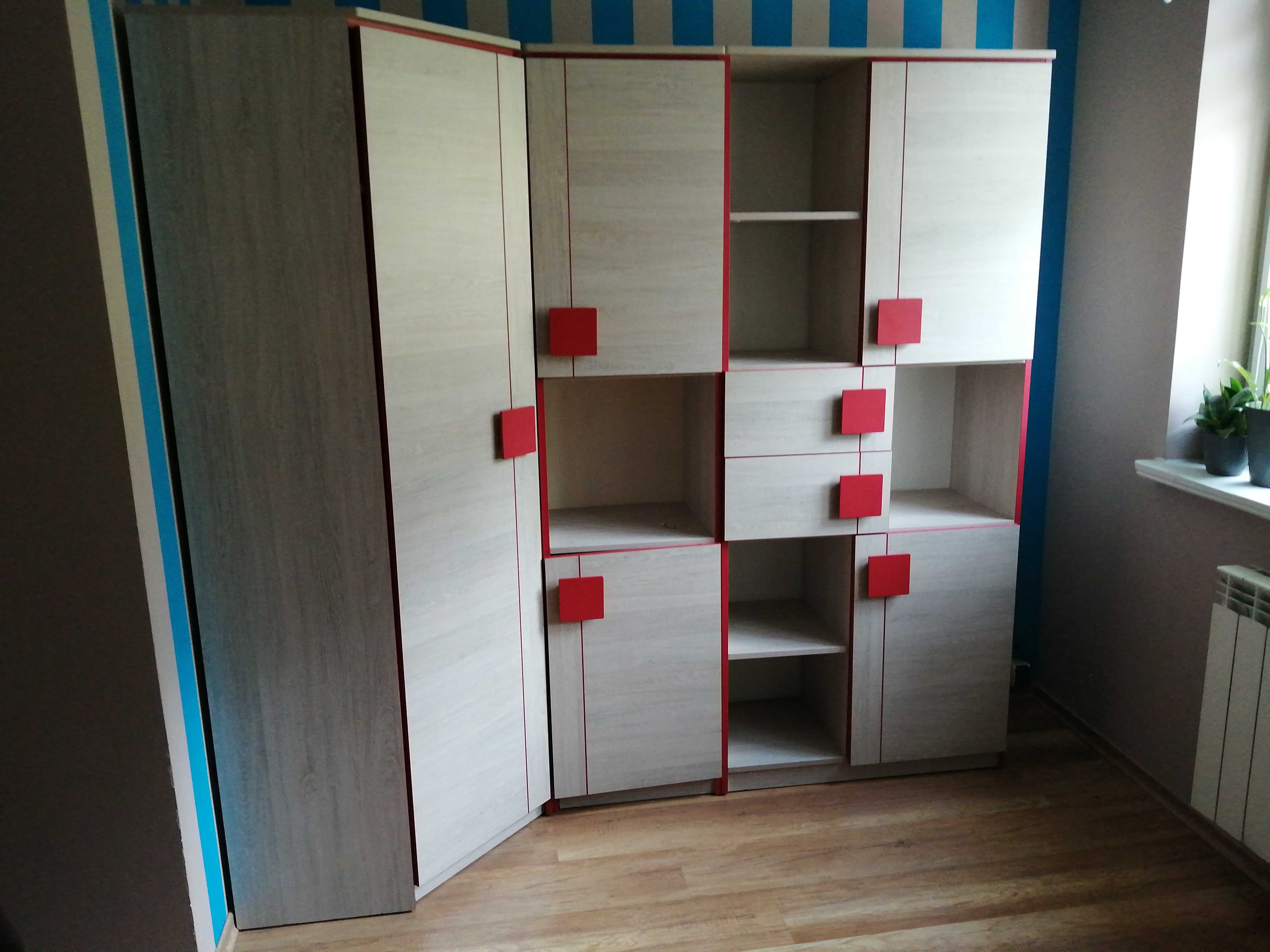 Komplet mebli młodzieżowych gumi  czerwone