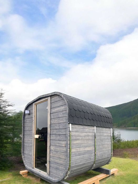 SAUNA OGRODOWA z piecem, zestaw 1,5x2m, producent, balia, beczka
