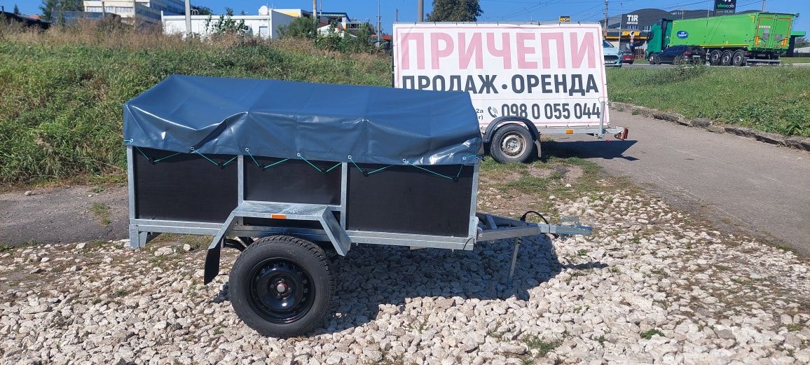 Причіп  оцинкований фанерний 1.3×2.0×0.5