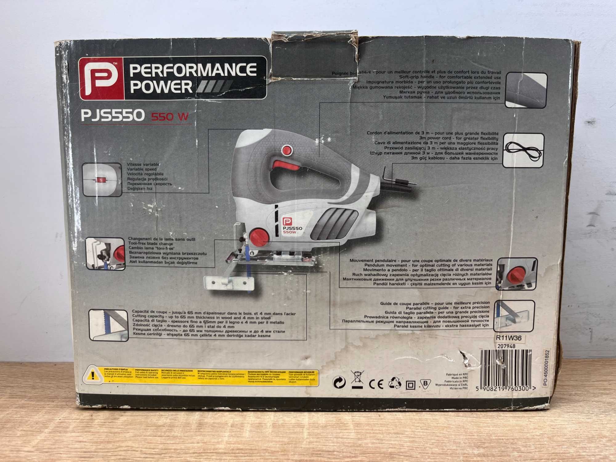 Wyrzynarka Performance Power 550 W zasilanie sieciowe