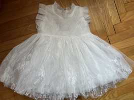 Белое платье фатин юбка пышная  на 1,5- 3 годика