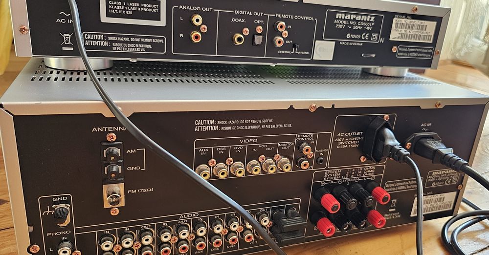 Marantz SR4021 Amplituner 2.0, CD5001 oryginalne piloty - idealny stan