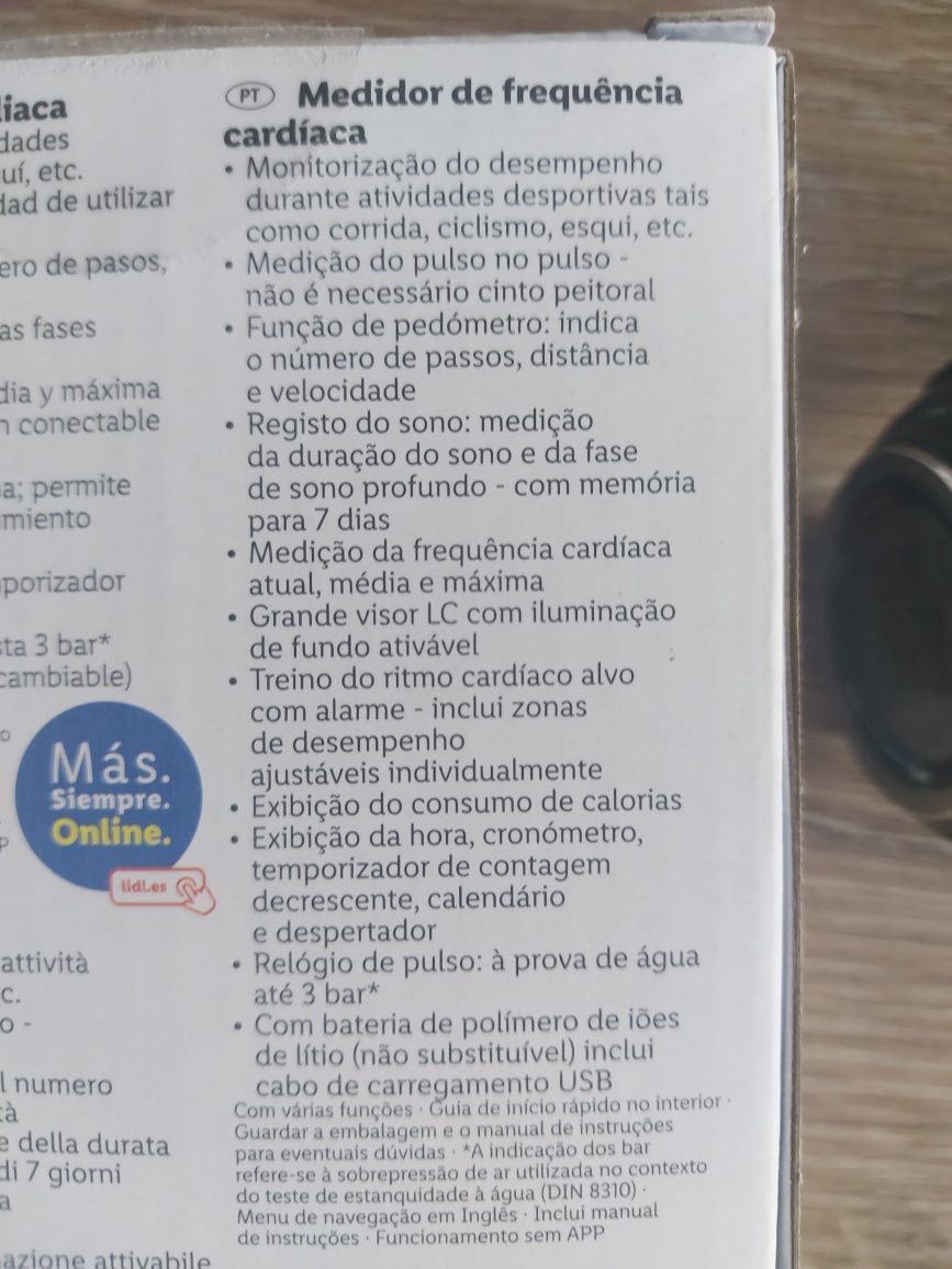 Relógio para desporto