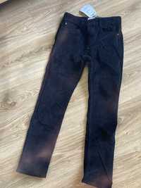 sztruksowe czarne eleganckie spodnie Zara 152 cm