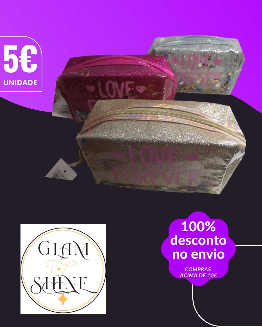 bolsas muito giras com gliter NOVAS a preços baios