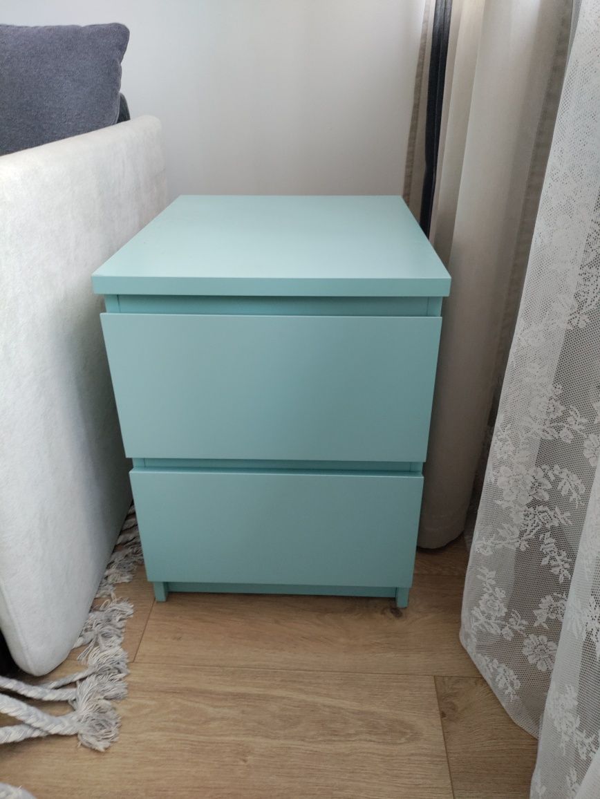 Szafka nocna MALM IKEA niebieska