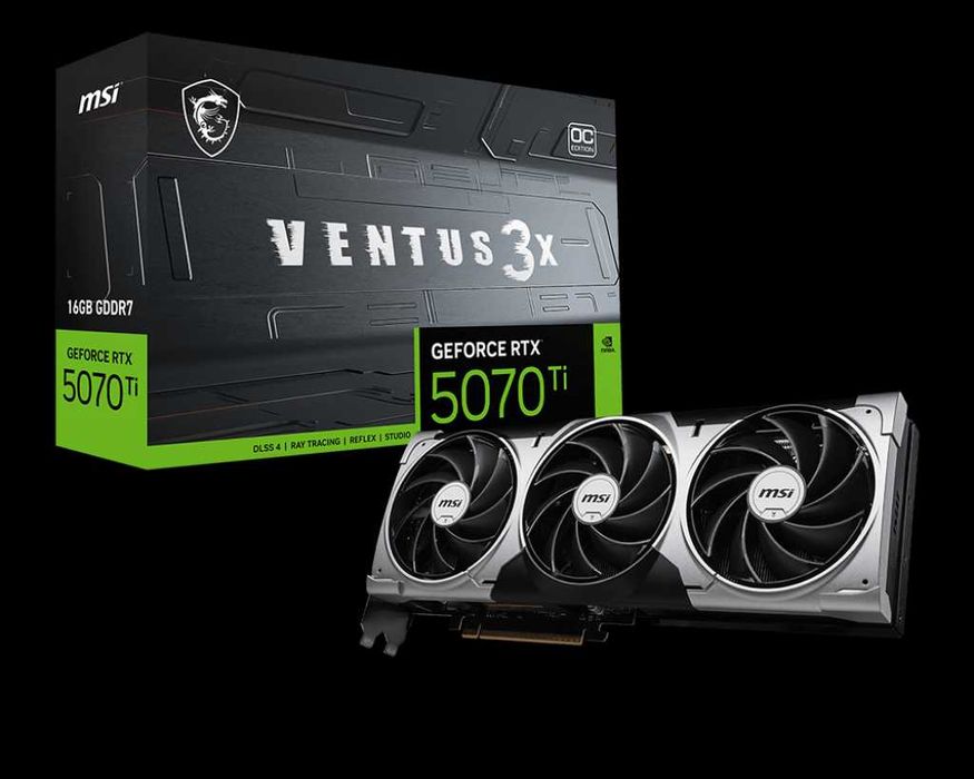 Karta Graficzna MSI GeForce RTX 5070 Ti Ventus 3X OC 16GB GDDR7 DLSS4