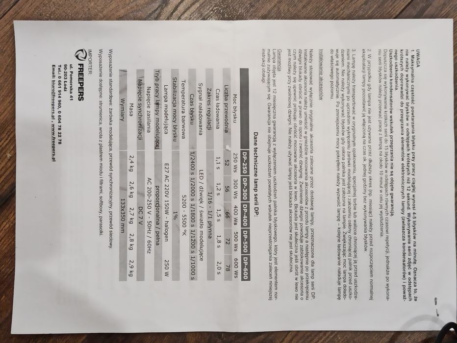 Lampa błyskowa studyjna JINBEI Digital Pioneer DP 500 + soft box