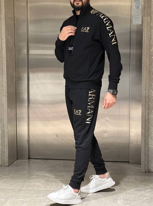 Спортивный костюм мужской Hugo Boss с белой полоской