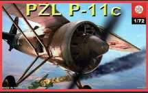 Samolot PZL P-11c model do sklejania Plastyk S043