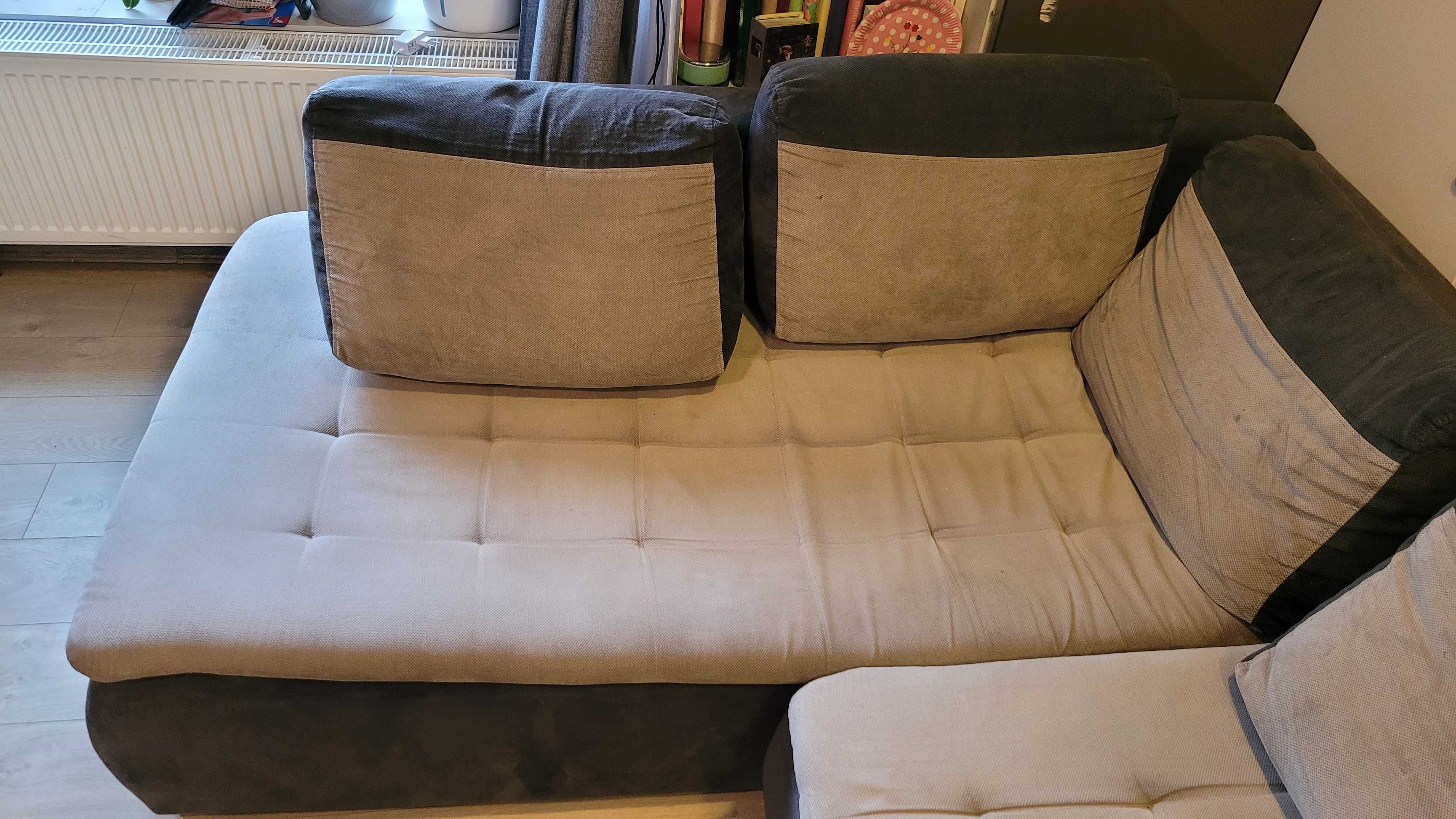 wypoczynek narożnik sofa kanapa 3 moduły Bali 330 x 200 szara materiał