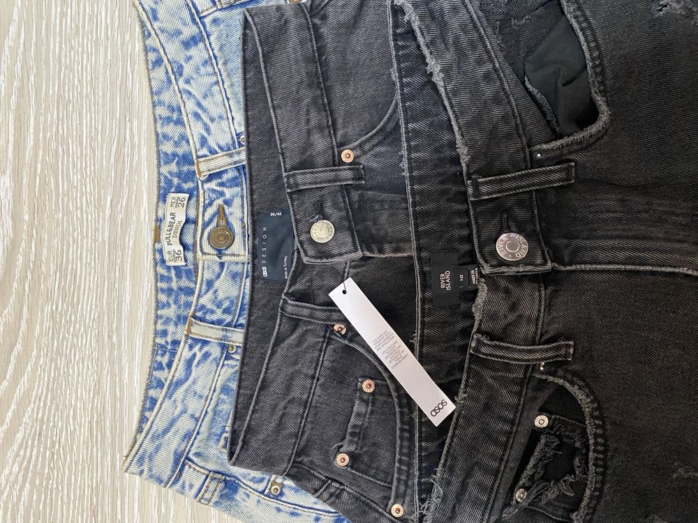 Zestaw spodni Asos River Island pull and bear 36 S mom fit boyfriend