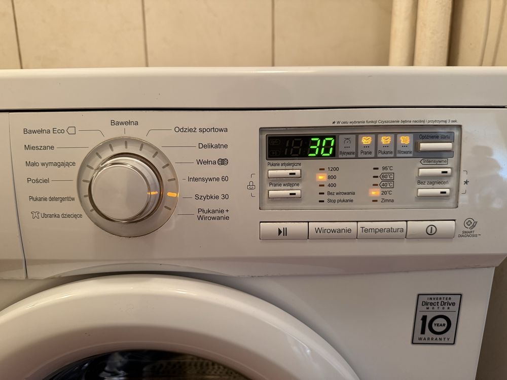 Pralka LG Inwerter 6kg bardzo cicha 56/74dBA 1200 obrotów A+++