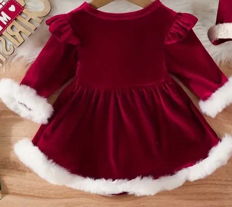 Vestido de natal bebê menina 0 a 3 meses