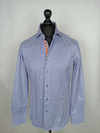 Pasqui niebieska męska koszula w paski 16 41 L