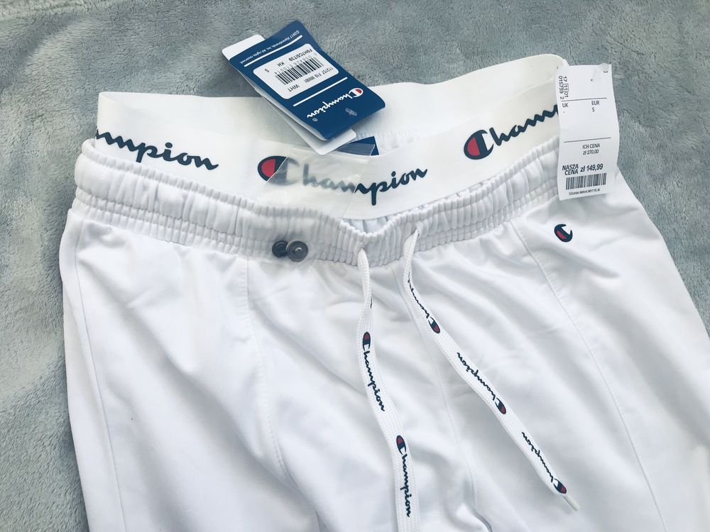 Champion spodnie dresowe białe nowe metki S