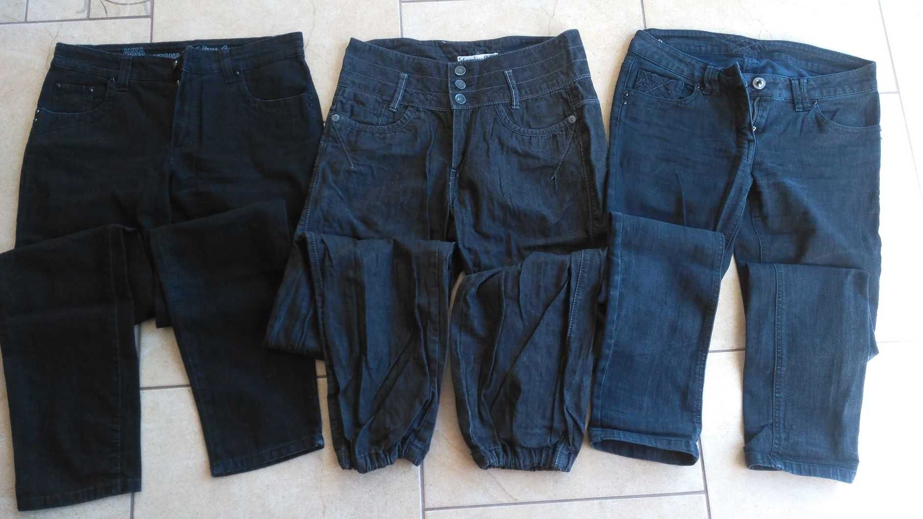 damskie spodnie jeansy Anna Montana czarne rozmiar 38