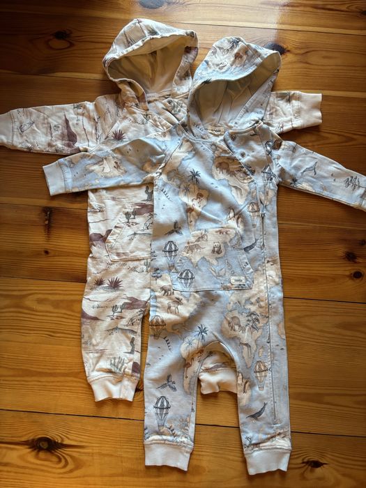 Dwa kombinezony newbie rozm 74