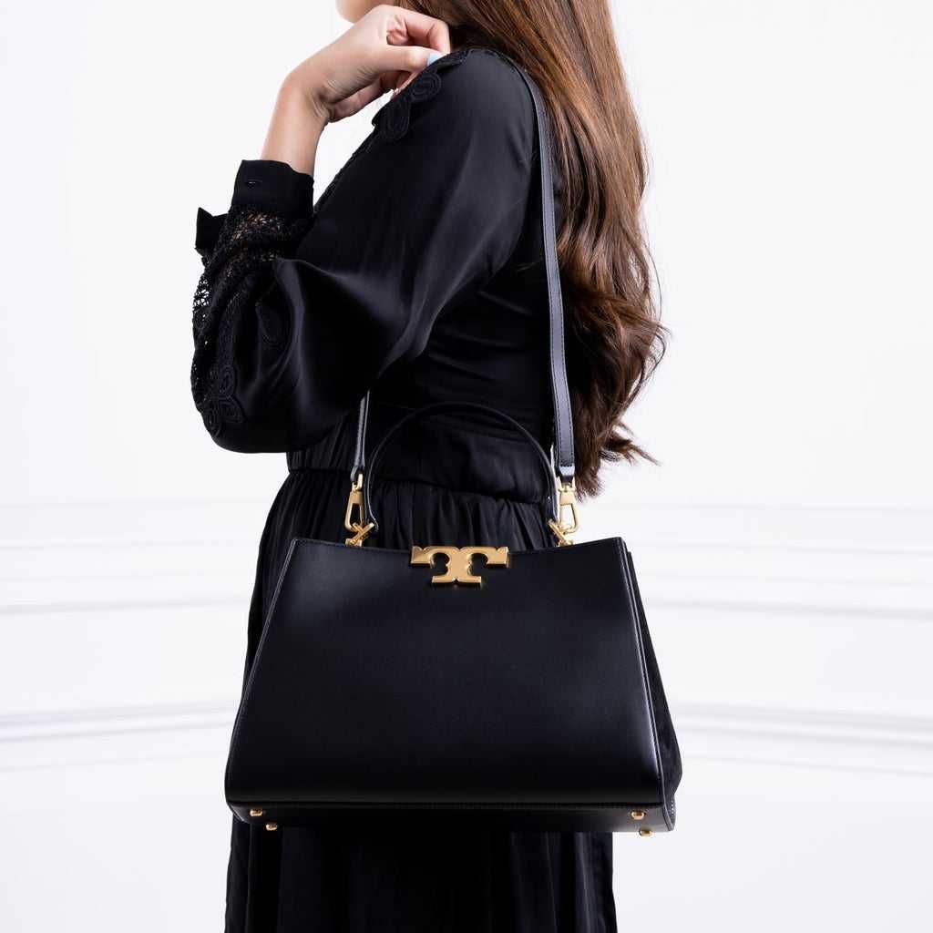 Сумка Tory Burch Eleanor Satchel Leather Tote Bag Black