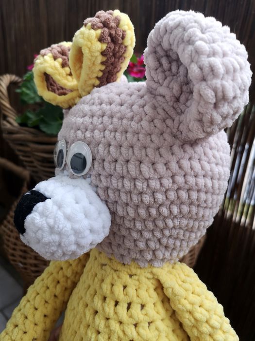 Miś misiek handmade na szydełku Pani Misiowa