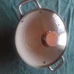 garnek patelnia wok ciężki z pokrywką florina design 28x12