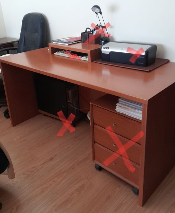 Secretária + cadeira de trabalho