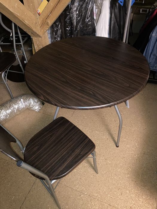 Stol okragly 4 krzesla kuchenny do jadalni pokoju