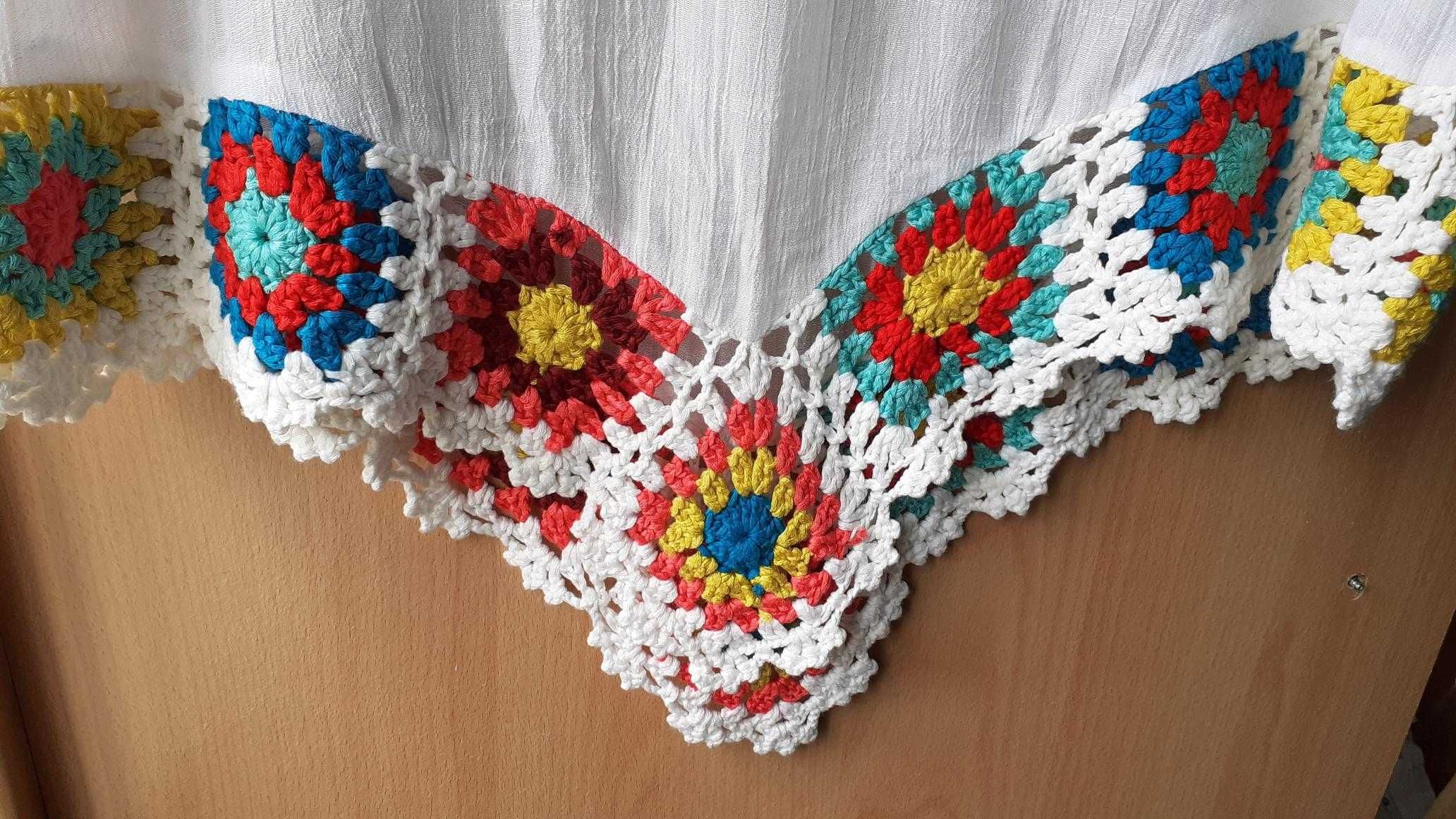 Túnica fresca com macramé M/L