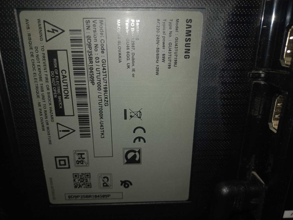 Телевизор ( Smart TV ) 4K SAMSUNG GU43TU7199U.