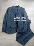 Męski garnitur, Zara Man, rozmiar EUR 50, moher i wełna