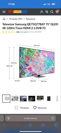 Sprzedam tv Samsung 75cali