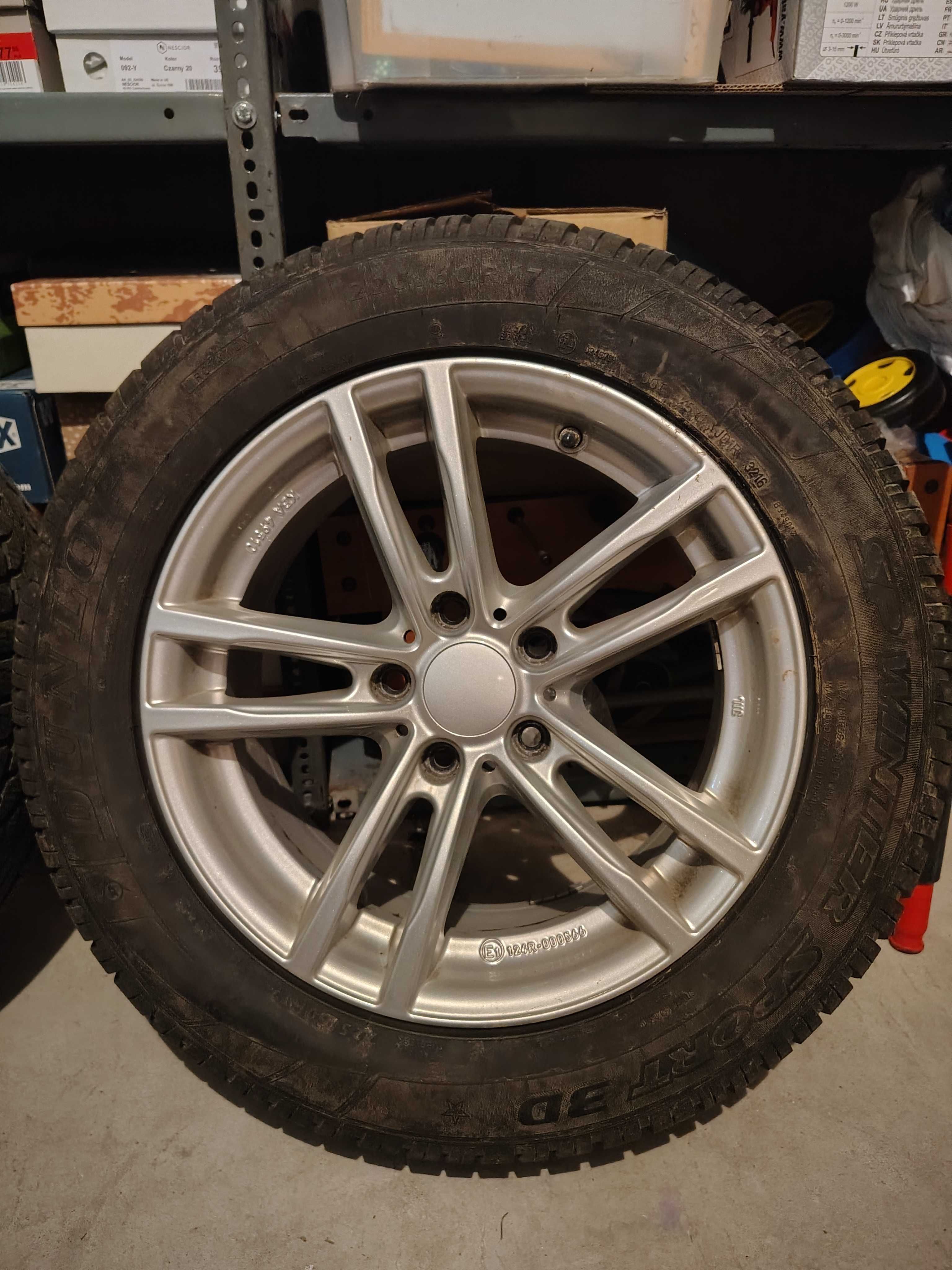 Felgi BMW X3,X4 z oponami zimowymi Dunlop Winter Sport 3d 225/60R17