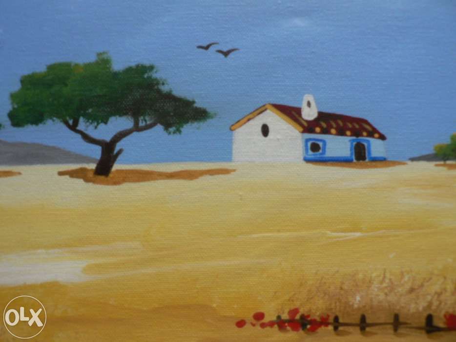 Quadro/Tela/Pintura Original a óleo Carlos Lage - Alentejo