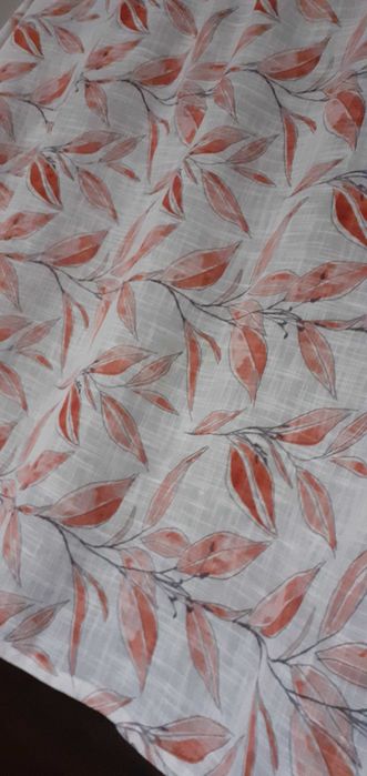 Zasłony krótkie wzór Gałezie i liście