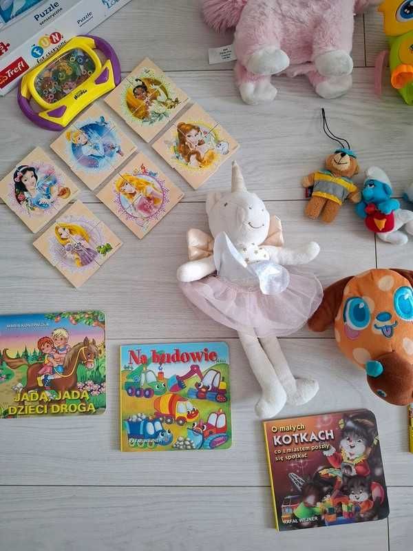Duży zestaw zabawek mądra sówka książeczki sówka puzzle +6m +12m