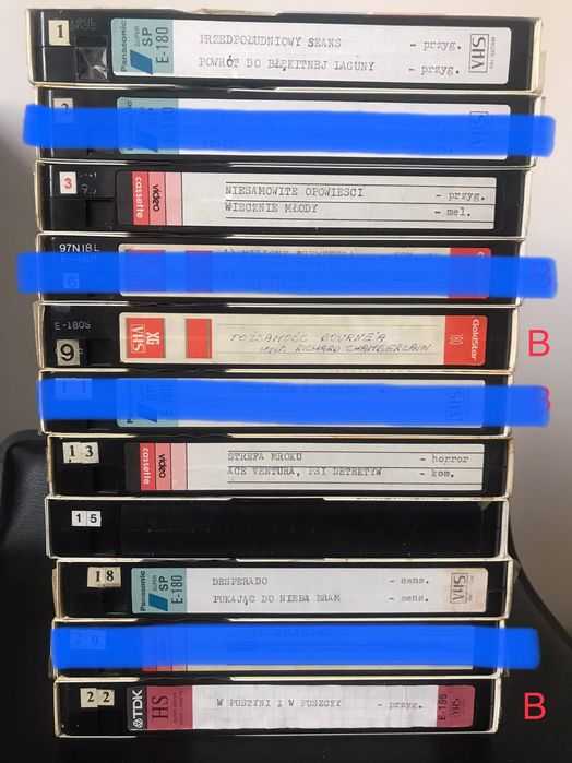 Kasety vhs filmy